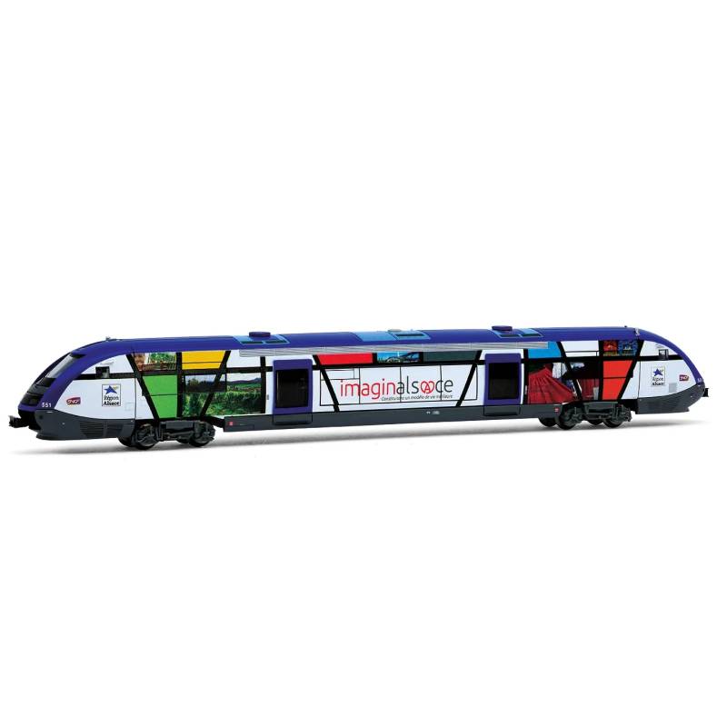 Arnold HN2683 et HN2683S - SNCF, X73551 diesel railcar "imaginalsace", ep. VI