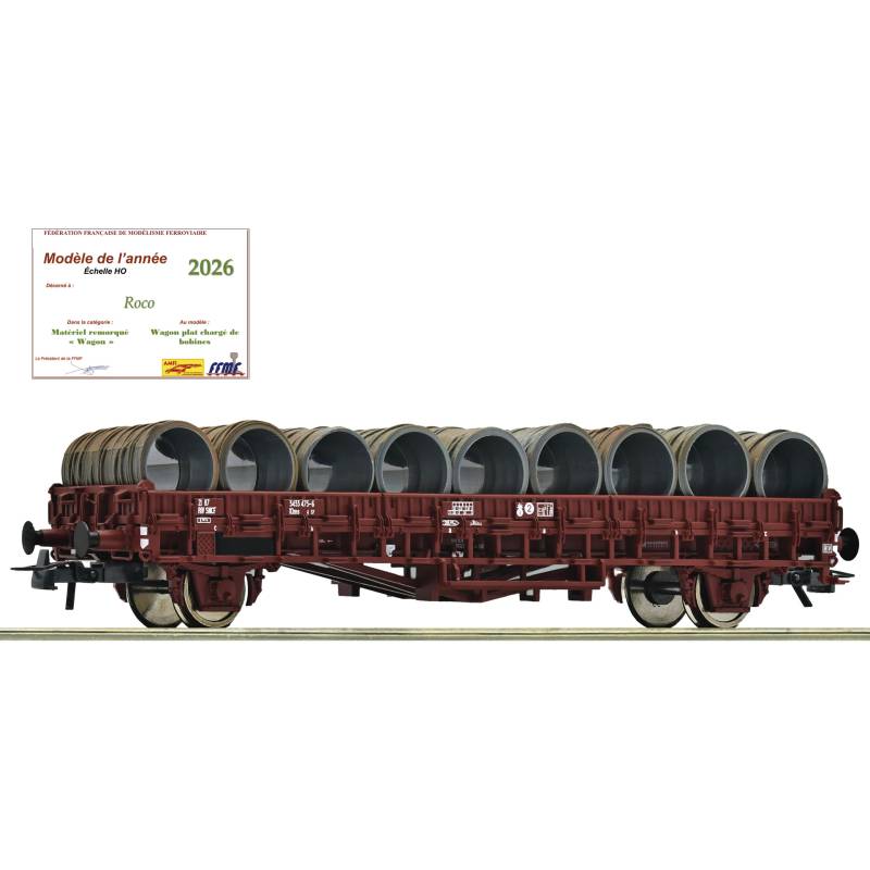 Roco 6600300 - Wagon plat, SNCF avec son chargement