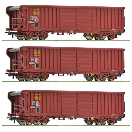Roco 6600285 - Coffret de 3 wagons : wagon à toit roulant, SNCF