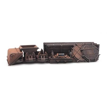 487.801.61 - Chargement matériel de voie et wagonnets à voie étroite adapté pour wagon