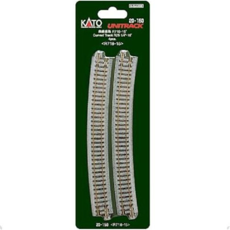 Kato 20-150 - N - 4 courbes R718 15° - Unitrack