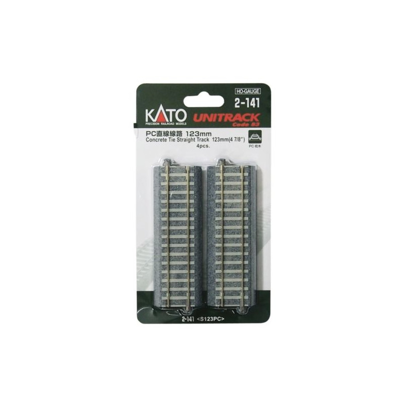 2-141 - 4 droits - 123mm - Unitrack Concrete