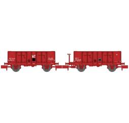 NW050 - Set de 2 Wagons TOMBEREAU OCEM 29 Ep.III Rouge