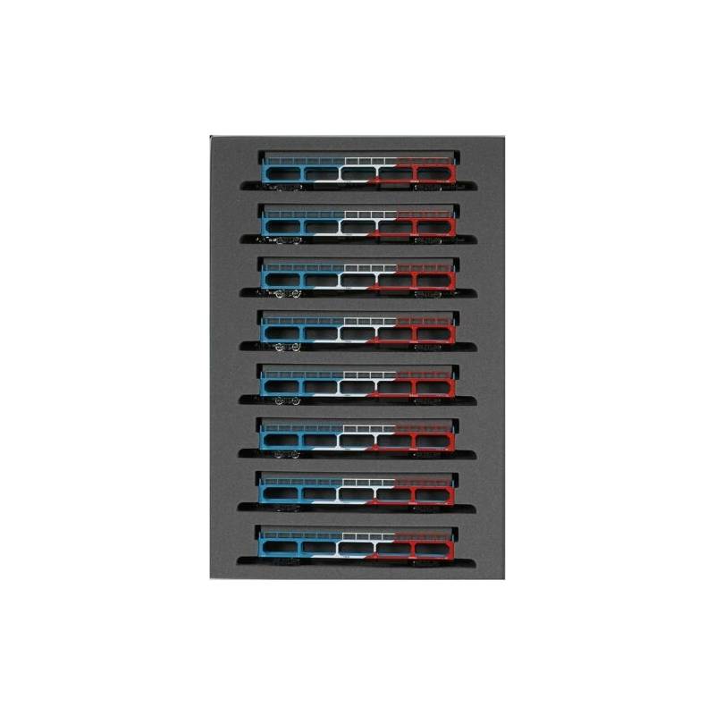 10-1603 - N - Coffret de 8 wagons porte-autos Ku 5000