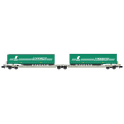 NW183 – Twin car Sdggmrs AAE Cargo HUPAC intermodal + 2 remorques LANNUTTI – Ep.V-VI