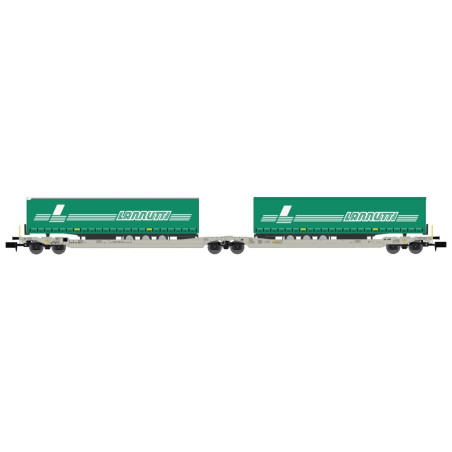 NW183 – Twin car Sdggmrs AAE Cargo HUPAC intermodal + 2 remorques LANNUTTI – Ep.V-VI