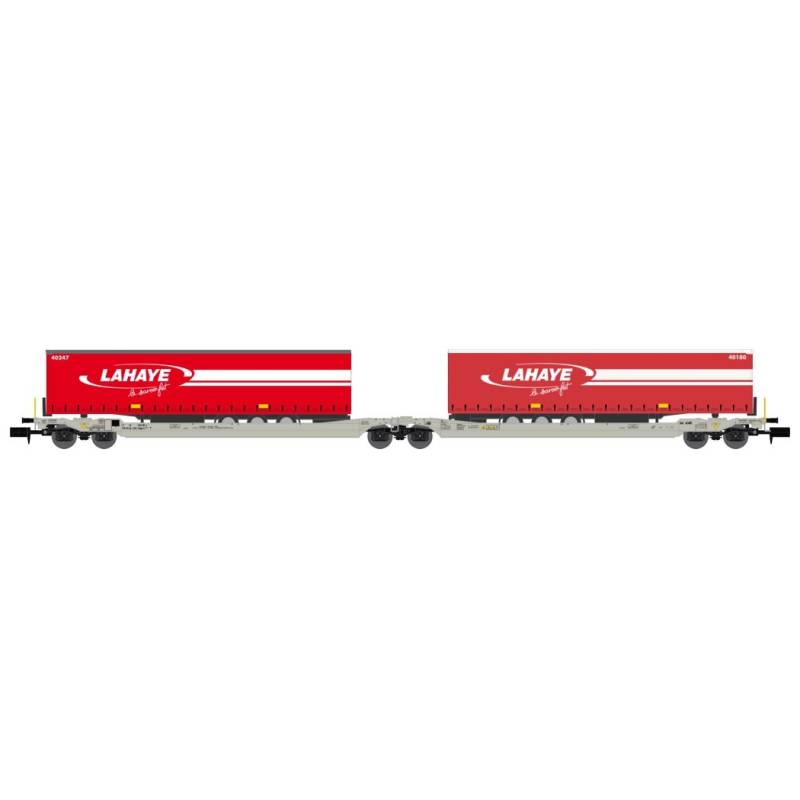 NW186 – Twin car Sdggmrs AAE Hupac Intermodal + 2 remorques LAHAYE – Ep.V-VI