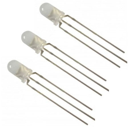 DR60083 - LEDs bicolores rouges vertes 3 mm - 10X