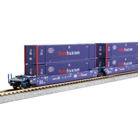 106-6180 - N - Gunderson MAXI-IV Pacer Stacktrain Well Car Set