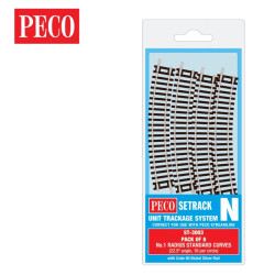 ST-3003 - N - Setrack code 80 - 8 courbes 22,5° (16 pour un cercle)