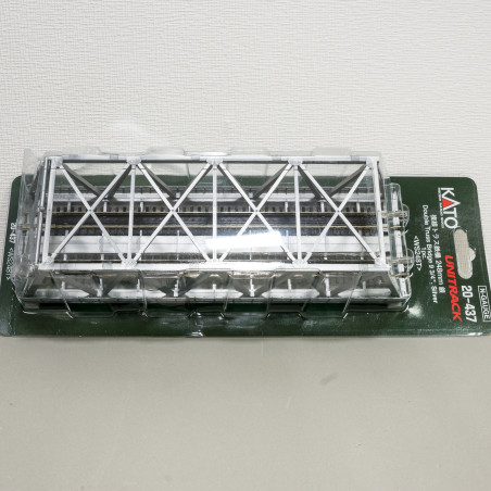 KATO 20-437 - N - Pont en treillis à double voie argent 248mm