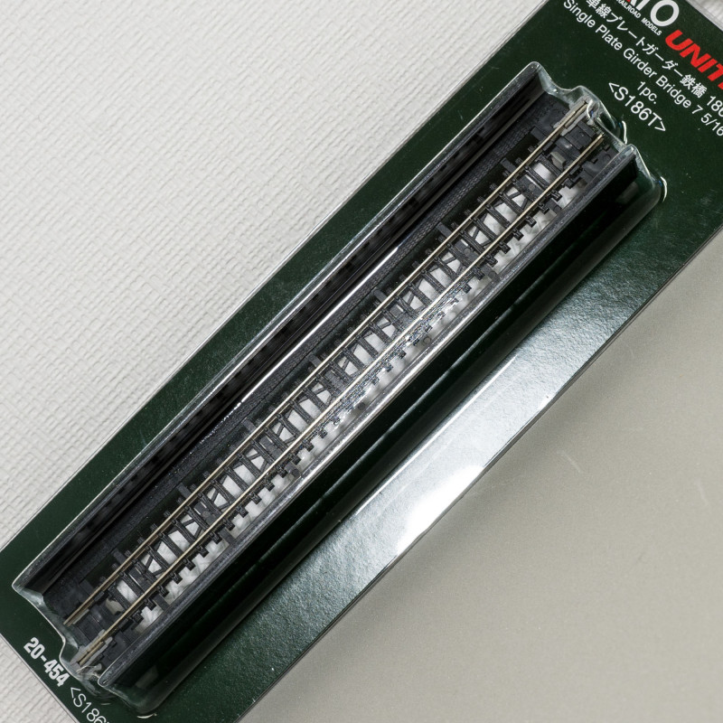 KATO 20-454 - N - Pont poutre à voie unique noir 186mm