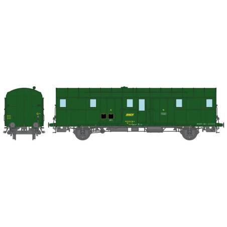REE- FOURGON OCEM 32 Vert 301 sans feux, câblot 1500V REGION SUD-OUEST SNCF N°50 87 93-17 019-4 Ep.IV